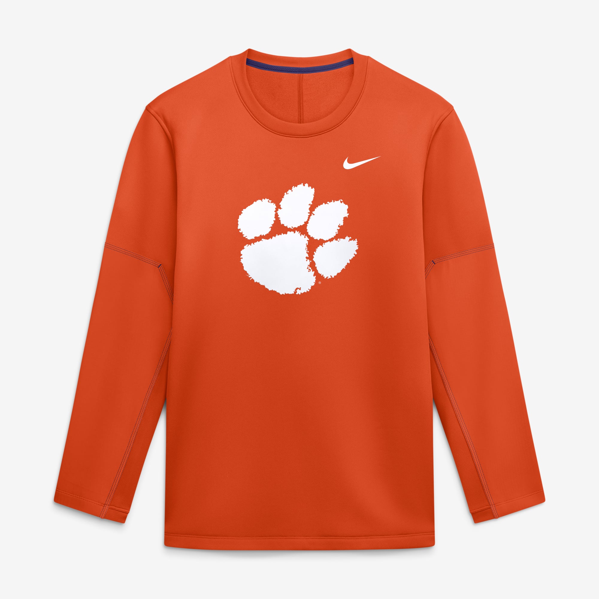 Men's Nike Orange Clemson Tigers 2026 Sideline Coaches Therma-FIT Long Sleeve Top